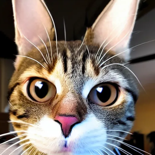 Image similar to selfie of a funny cat