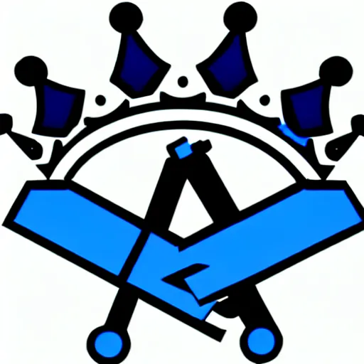 Image similar to gun with a blue crown logo