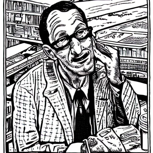 Image similar to a man by robert crumb