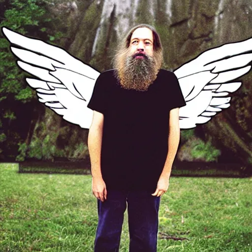 Image similar to Rick Rubin as an angel