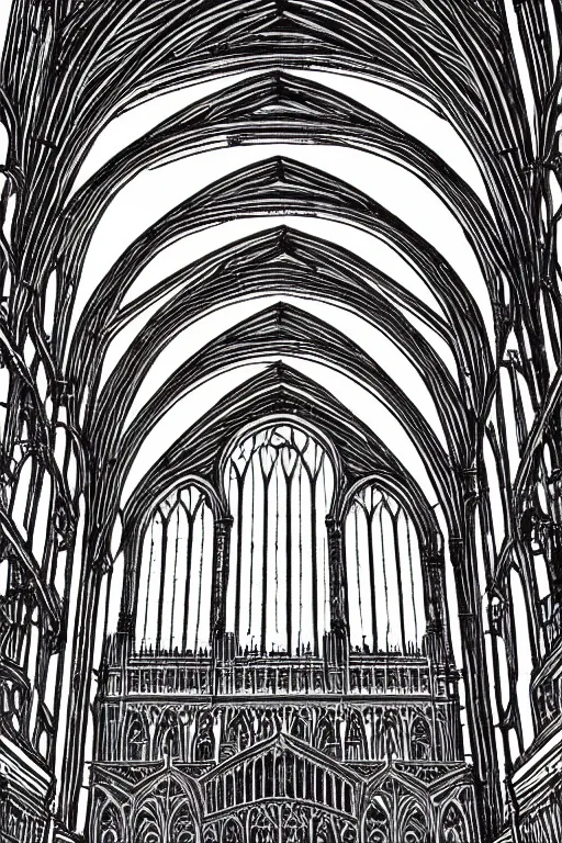 Prompt: a beautiful linocut print on paper of st pancreas interior, london, 8 k, frostbite 3 engine, cryengine, dof, trending on artstation, digital art, crepuscular ray, by gail brodholt