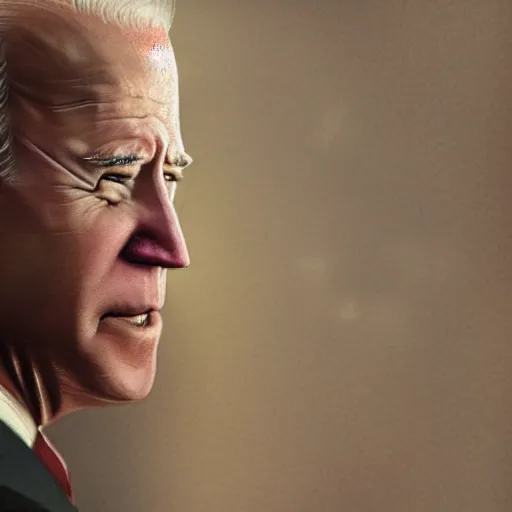 Image similar to joe biden crying, dramatic lighting, cinematic, establishing shot, extremly high detail, photorealistic, cinematic lighting, artstation, style by James Gurney