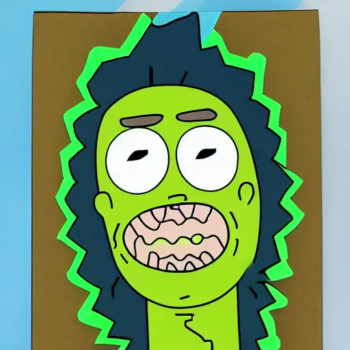 Image similar to pickle rick from rick and morty