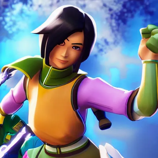 Image similar to toph beifong in fortnite, character render, full body shot, highly detailed, in game render