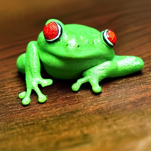 Image similar to a strawberry frog