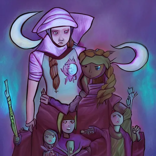 Image similar to cult of the lamb, fanart