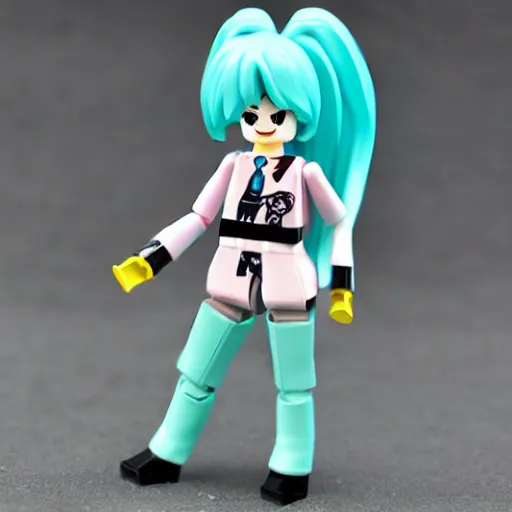 Image similar to hatsune miku lego figure