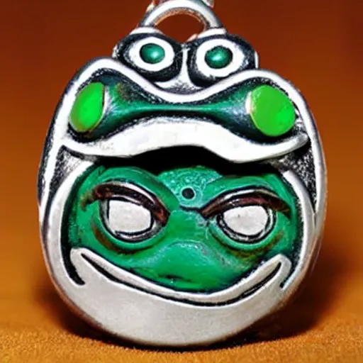 Image similar to pre - columbian pepe the frog jewelry