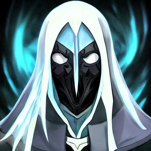 Image similar to Karthus from League of Legends, anime art style