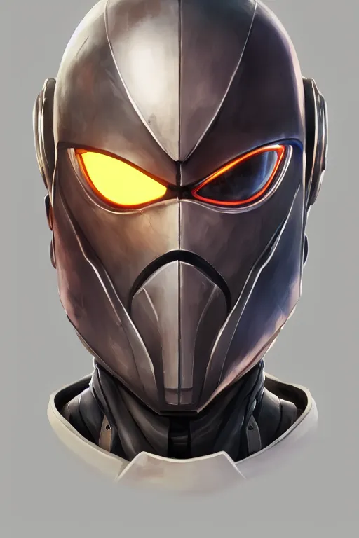 Image similar to epic mask helmet robot ninja portrait stylized as fornite style game design fanart by concept artist gervasio canda, behance hd by jesper ejsing, by rhads, makoto shinkai and lois van baarle, ilya kuvshinov, rossdraws global illumination radiating a glowing aura global illumination ray tracing hdr render in unreal engine 5