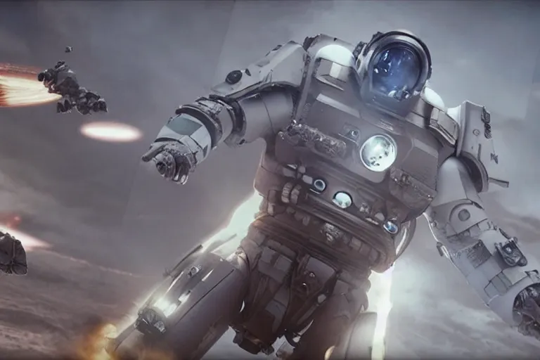 Image similar to VFX movie of a futuristic inhuman alien spacemarines in future spaceship, firing gun at space pirates detailed surface cinematic lighting by Emmanuel Lubezki