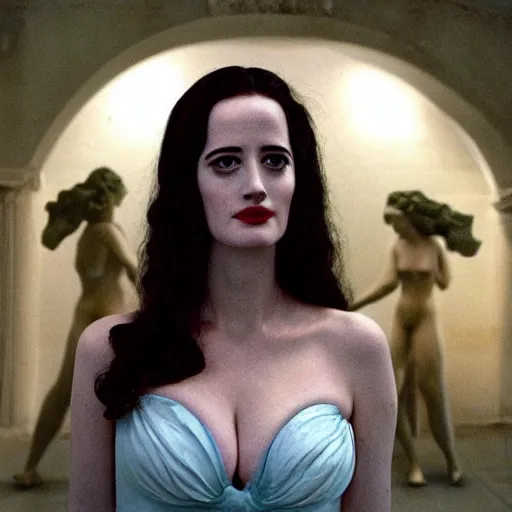 Prompt: eva green as venus statue in dreamers