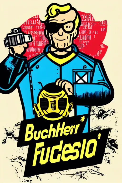 Image similar to fallout 7 6 retro futurist illustration art by butcher billy, sticker, colorful, illustration, highly detailed, simple, smooth and clean vector curves, no jagged lines, vector art, smooth andy warhol style