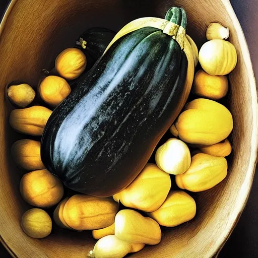 Image similar to a photoreal squash of Danny devito