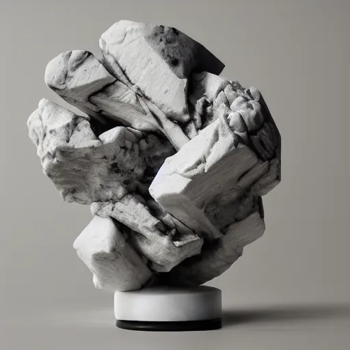 Image similar to anger and frustration sculpted into marble, abstract