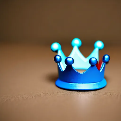 Prompt: blue toy crown , mini figure , 4k , HD