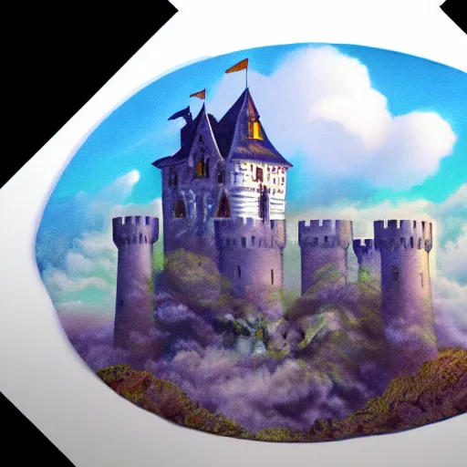 Prompt: Ultra realistic illustration of a castle in the clouds, steapunk, fantasy