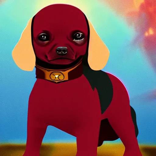 Image similar to blond sith chiweenie, cinematic