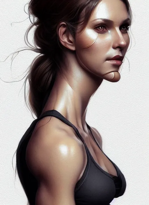 Prompt: full body portrait of finnish woman yoga artist, accessories, elegant, highly detailed, digital illustration, trending in artstation, trending in pinterest, glamor pose, concept art, smooth, sharp focus, art by artgerm and greg rutkowski