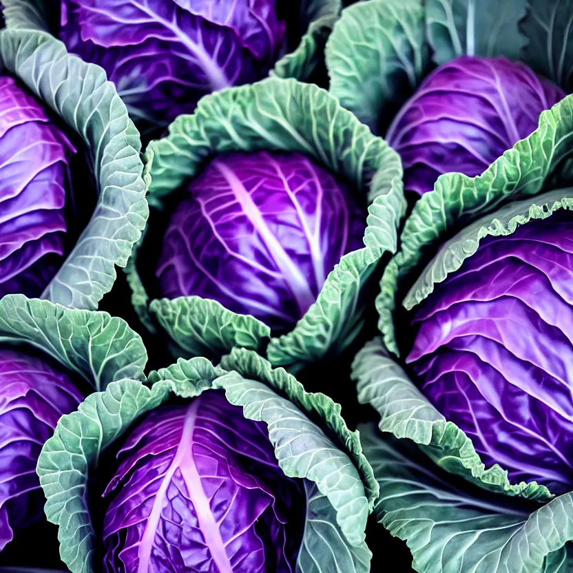 Prompt: high quality 3 d render very cute purple cabbage! highly detailed, unreal engine cinematic smooth, moody light, low angle, uhd 8 k, sharp focus