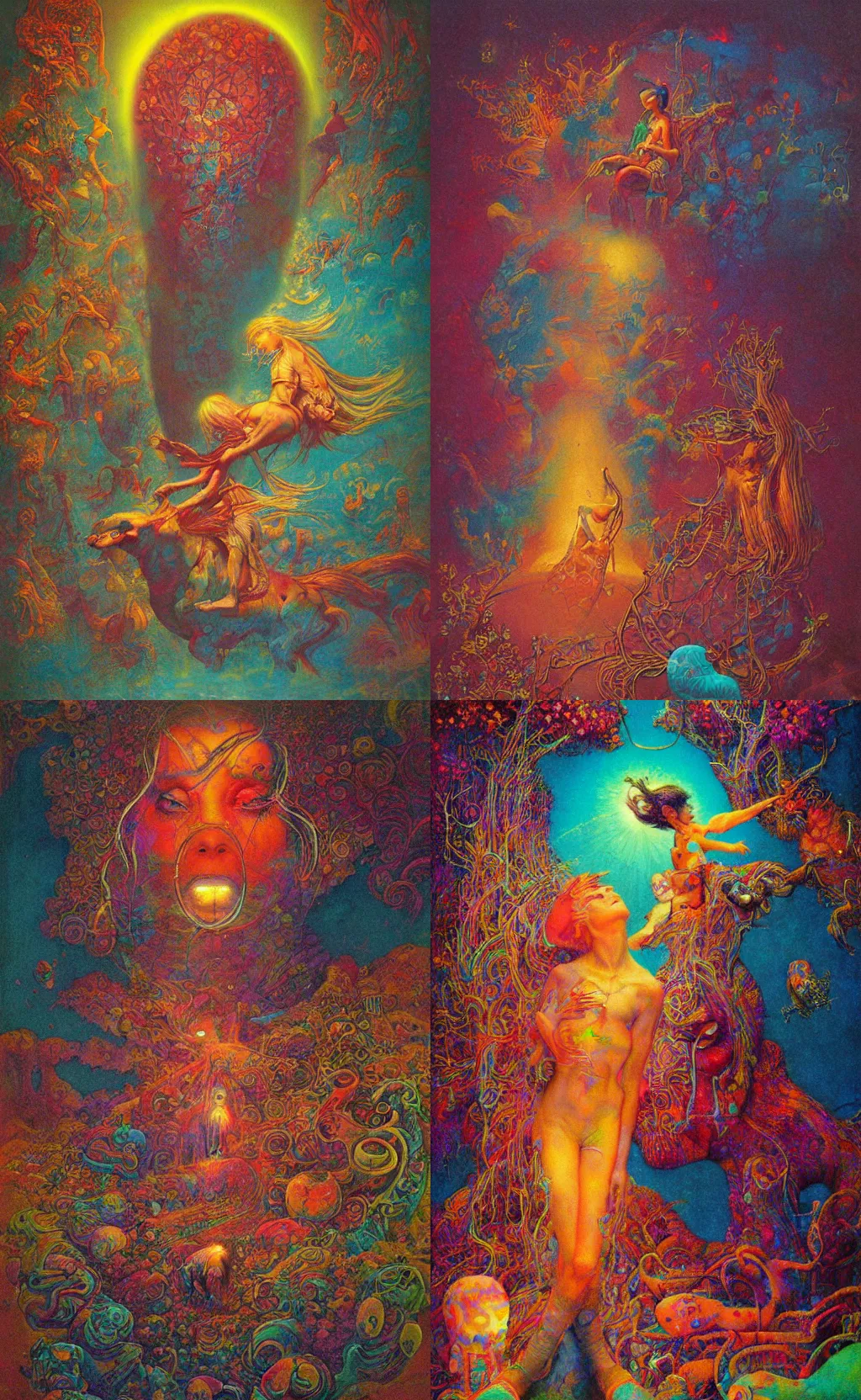 Prompt: lisa frank and beksinski and norman rockwell on pixiv