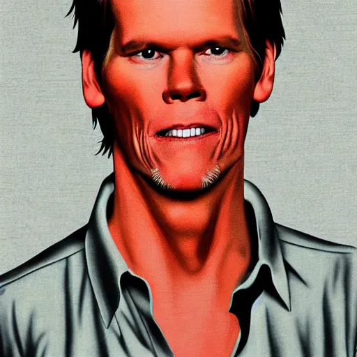 Prompt: kevin bacon made of bacon