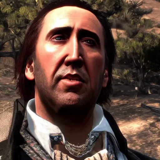 Image similar to nicolas cage in rdr2