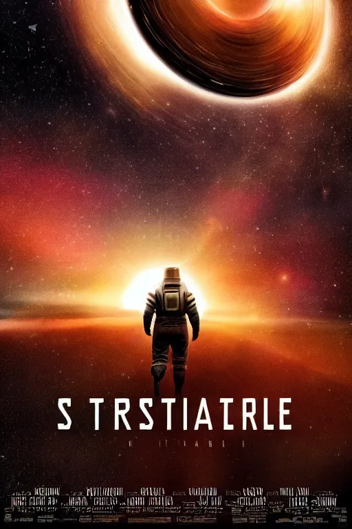 Image similar to interstellar, 1960s movie poster