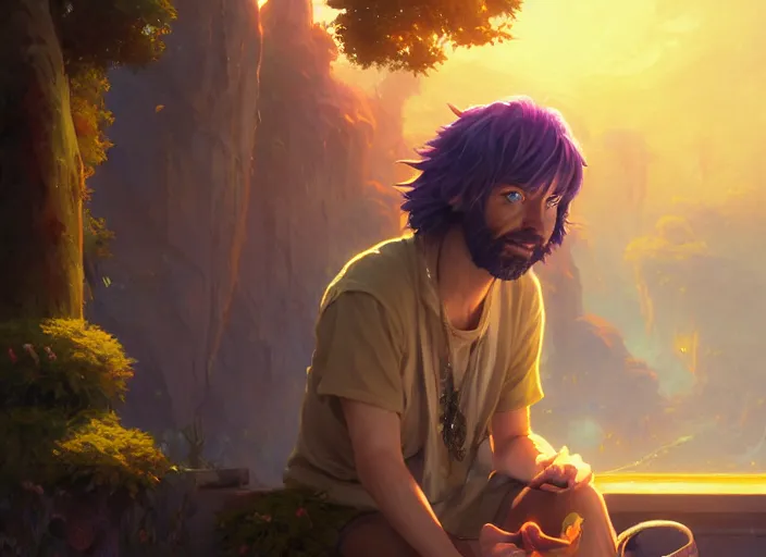 Image similar to highly detailed portrait of shaggy, in no game no life, stephen bliss, 8 k, unreal engine, fantasy art by greg rutkowski, loish, rhads, ferdinand knab, makoto shinkai and lois van baarle, ilya kuvshinov, rossdraws, tom bagshaw, global illumination, radiant light, detailed and intricate environment