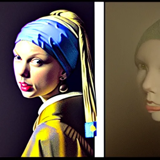 Image similar to Taylor Swift as the girl with the pearl earring