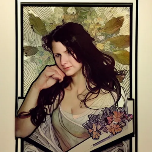 Image similar to photo of tired dj by artgerm and greg rutkowski and alphonse mucha annie leibovitz