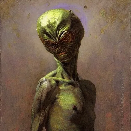 Image similar to alien by ilya repin