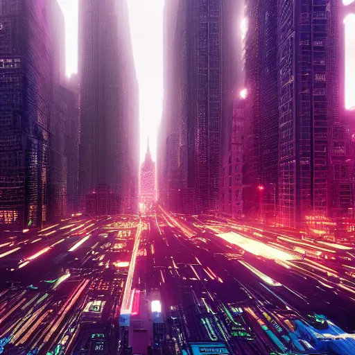 Prompt: new york as a cyberpunk city, intricate artwork by Tooth Wu and wlop and beeple, octane render, hyper realism, 8k