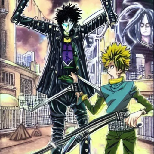 Image similar to edward scissorhands in jojo bizarre adventure