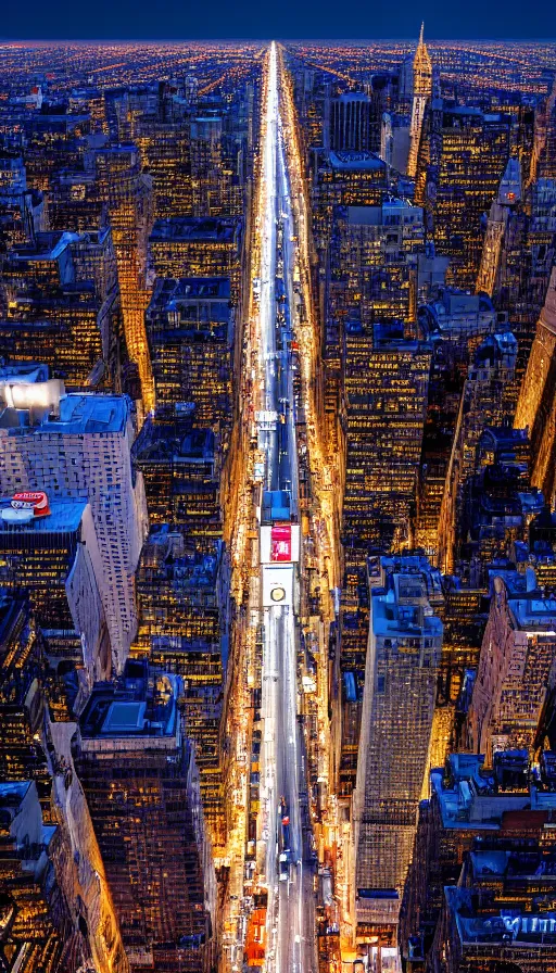 Image similar to 8k high resolution photograph of New York Times Square at night