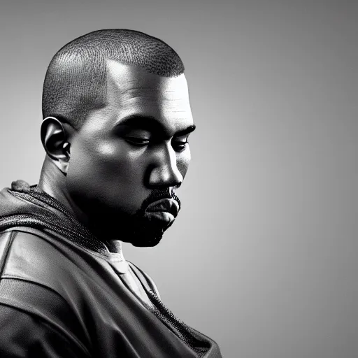 Image similar to kanye west face from the side, intricate, cgsociety, unreal engine, octane render, sharp focus, smooth, volumetric lighting, cinematic composition, artstation