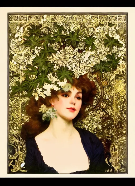 Prompt: photographer looking through a vintage camera, design on white background, beautiful details, lush foliage, gold, drawn by john singer sargent, alphonso mucha, lolish, trending on artstation