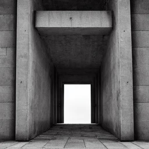 Image similar to a gateway through time, brutalist, 4 k, photograph