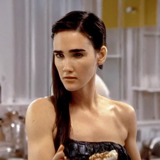 Image similar to jennifer connelly as a corn on the cob