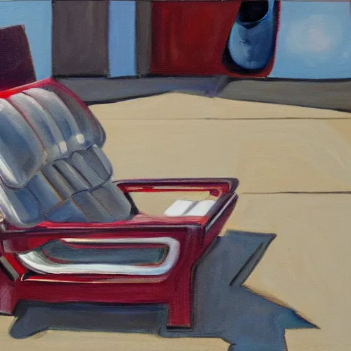 Image similar to painting of a chair, painted by elon musk