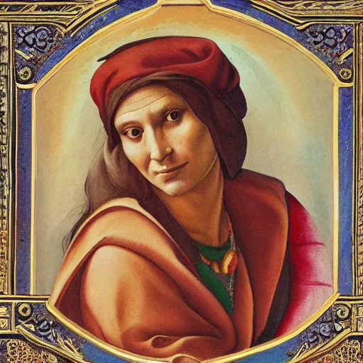 Prompt: a renaissance gypsy fortune teller in the style of michelangelo