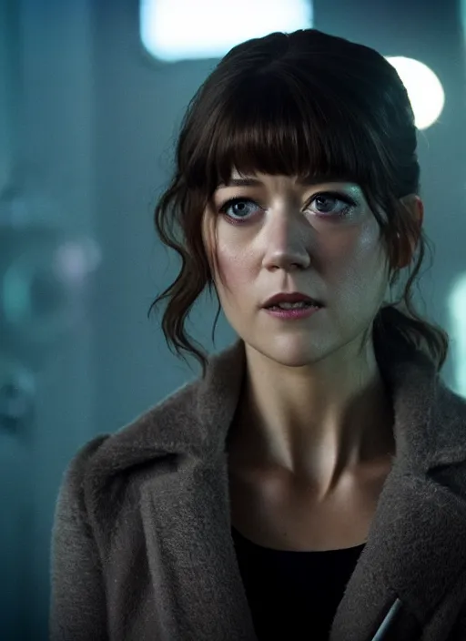 Prompt: film still of mary elizabeth winstead in blade runner 2 0 4 9, 8 k