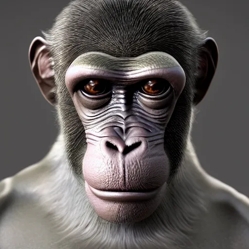 Prompt: Photography of ultra mega super hyper realistic detailed monkey by Hiromasa Ogura wearing cyberpunk style suit . Photo made from 30 meters distance on Leica Q2 Camera, Rendered in VRAY and DaVinci Resolve and MAXWELL and LUMION 3D, Volumetric natural light. Wearing cyberpunk suit with many details by Hiromasa Ogura .Rendered in VRAY and DaVinci Resolve and MAXWELL and LUMION 3D, Volumetric natural light