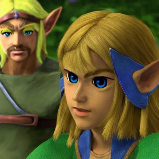 Image similar to real images from Hyrule from The Legend of Zelda, hyperrealistic photorealistic humans