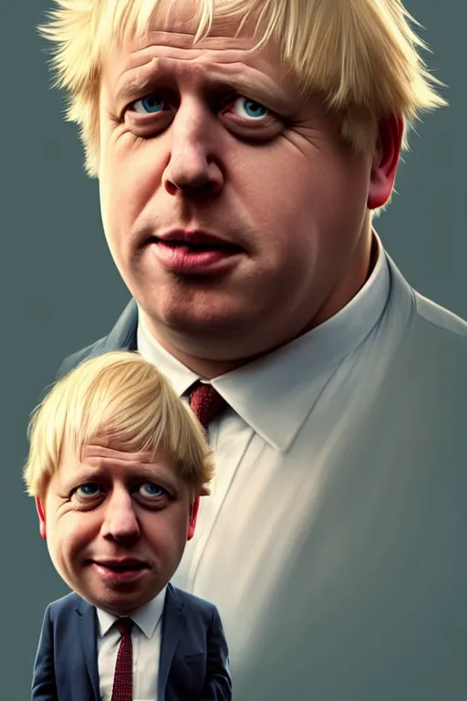 Image similar to Boris Johnson as a Family Guy character, realistic portrait, symmetrical, highly detailed, digital painting, artstation, concept art, smooth, sharp focus, illustration, cinematic lighting, art by artgerm and greg rutkowski and alphonse mucha