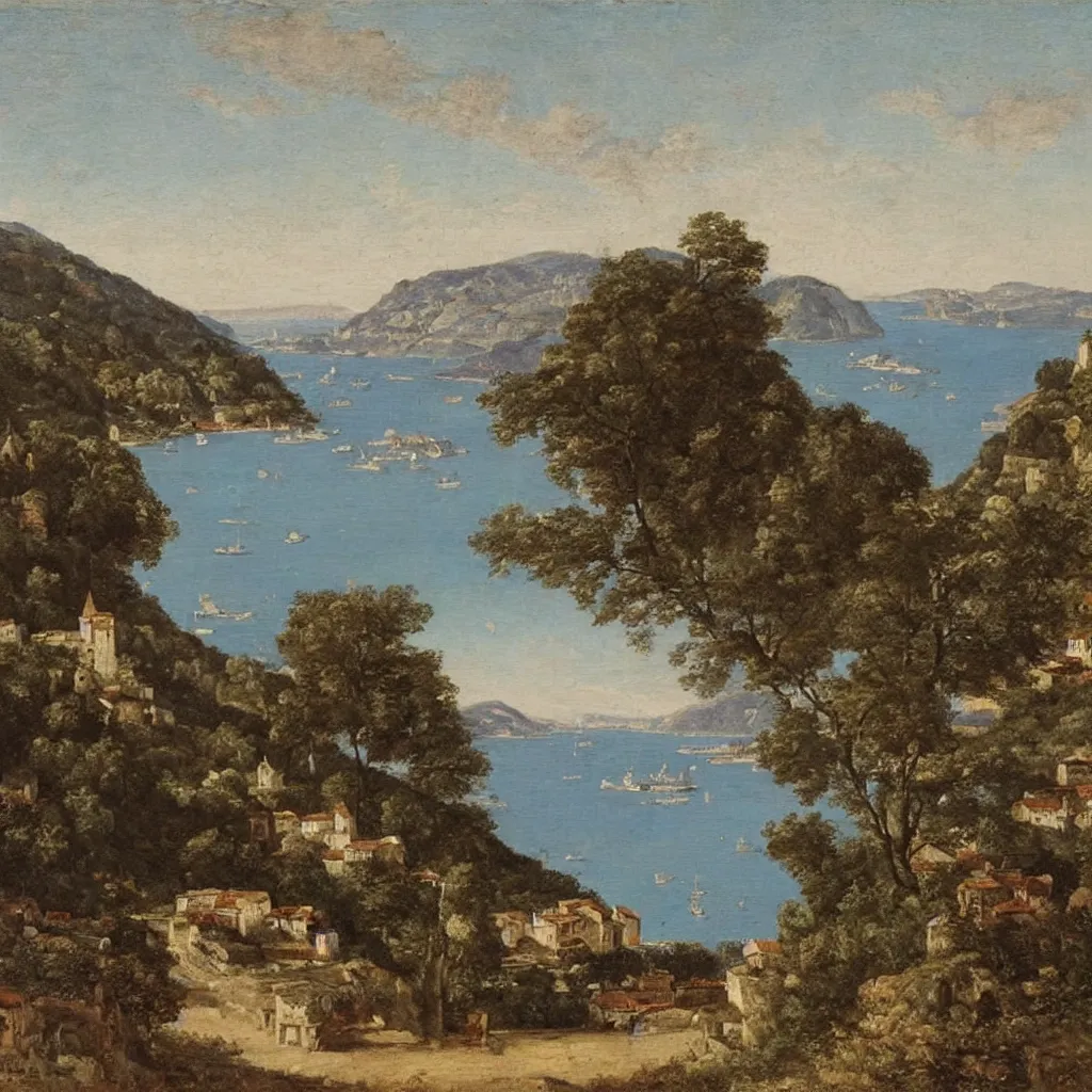 Image similar to view of Ville Franche sur Mer by Claude Lorraine