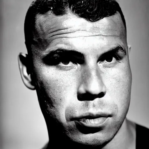 Image similar to real ronaldo by yousuf karsh, head and shoulders, faint smile