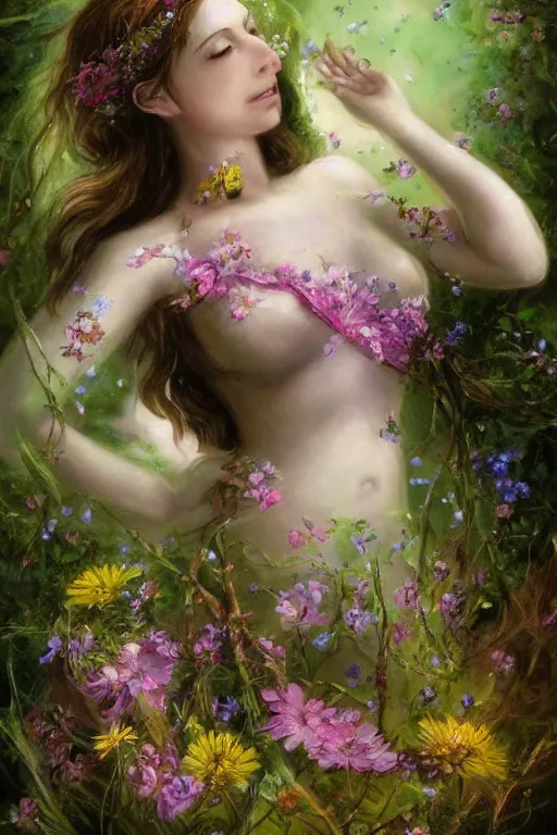 Prompt: The Goddess of Spring | fantasy art