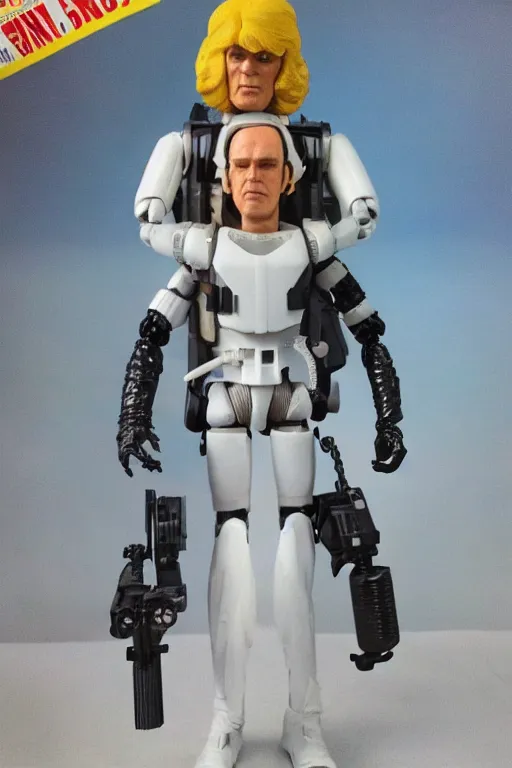 Image similar to 8 k high definition, 1 9 8 0 kenner style action figure, full body, highly detailed, science fiction, photorealistic