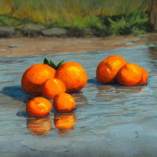 Prompt: clementines from walking dead the last season sitting next to a river by greg rutkowski